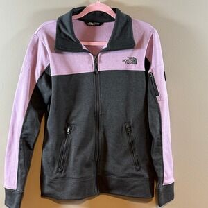 The North Face Women's Zip Up‎ Jacket Light Purple Charcoal Gray M